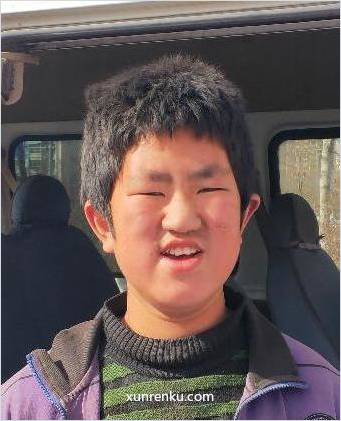 失踪人15岁(目测) 男 无名0318 智力残疾 在银川市救助站