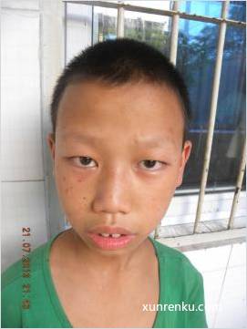 失踪人9岁(目测) 男 不详 发色：黑 在天津市救助管理站