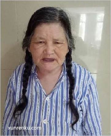 失踪人70岁(目测) 女 李全运 精神异常：言语不清，无法交流 在鹿泉区救助站